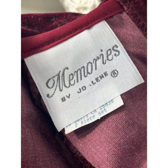 80s Vintage Memories Jo Lene Dress Set Size NB 0-6MBaby Girl 2 Piece Velvet Chri - Picture 4 of 8